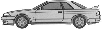 Initial D Серия 002 Skyline V spec II Такеши Наказато Пластиковая Модель 1/24 №. ГТ-Р (БНР32)