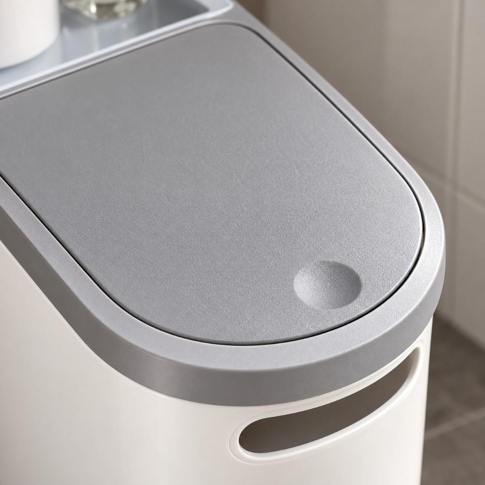 with Lid Bathroom Garbage Bin Slim Narrow Gap Living Room Dustbin 10L Home Trash Can Space Saving