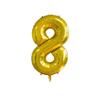 32-Inch Body Shaping Numeric Balloons - Gold & Silver, Floating Birthday & Celebration Decor