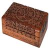 20.32 Cm Wooden Jewellery Box for Women Jewel Organizer Square Tree of Life Décor