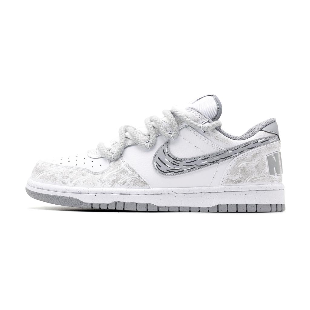 Nike Большие Износостойкие Дышащие Износостойкие Дышащие Низкие Кеды для Скейтборда Мужские Дымчато-серые 355152-106(Команда1577-)