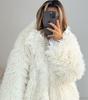 Europe, America, autumn and winter new environmentally friendly artificial fur fur jacket short big fur collar beach wool