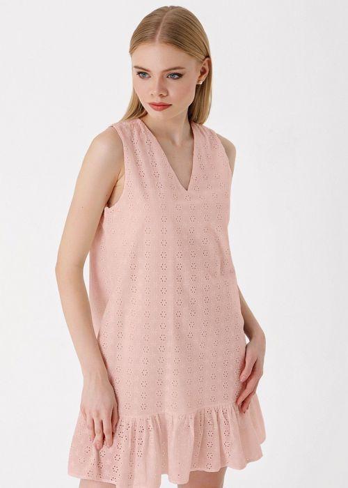 MT Одежда - Розовое струящееся платье без рукавов 40