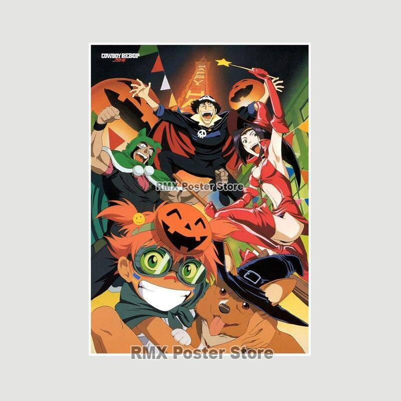 Ковбой Бибоп плакаты белая бумага аниме фигурки принты живопись фотографии гостиная бар украшения домашний декор манга наклейки на стену