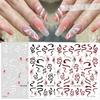 Three-Dimensional Snake Manicure Sticker Retro Red Snake Dark Cool Black Snake Sweet Pink Snake Three-Dimensional Relief Sticker