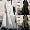 Women Spring V-Neck Long Sleeve Shirt Dress Single Breasted Solid Color Loose Sundress Casual Long Dress Streetwear