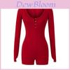 Sexy Slim Fit Cotton Blend Long Sleeve T Shirt With Button U Neck For Spring