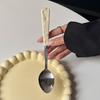 Столовые приборы для западной кухни Нержавеющая сталь Отверстия для нарезки сыра Ручка с тиснением Нож для стейка, пасты, супа, десерта Вилка Ложка Столовые приборы для обеденного стола