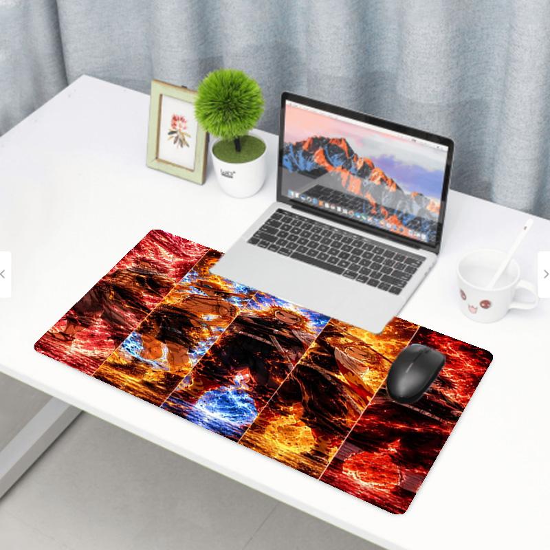 Demon Slayer Print Mouse Pad, Anti‑Slip Desktop keyboard Mat, for PC Laptop Gaming Working Daily Use, Cool Festival Surprise Gift