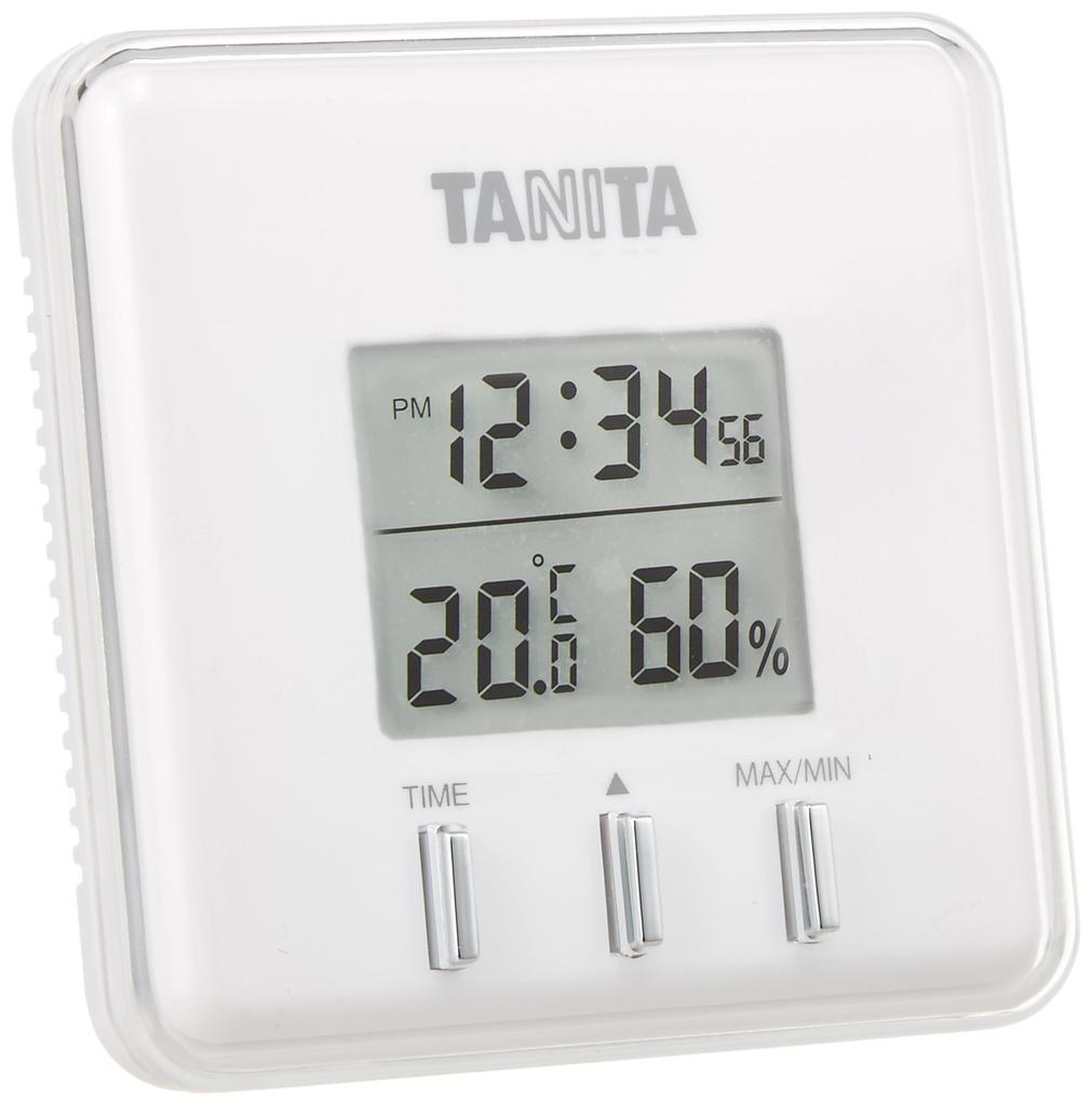 TANITA Digital Thermohygrometer Magnet White Stand-up Type/With TT-550-WH