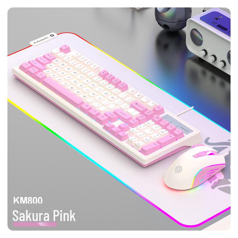 Проводная механическая клавиатура и мышь Viper KM800 - 98 клавиш для игр и офиса.