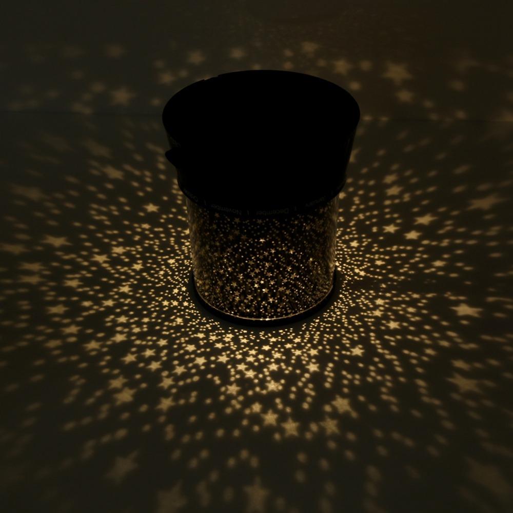 Battery Powered Night Light Stars Pattern Projector Light Romantic LED Projector Lamp  Room