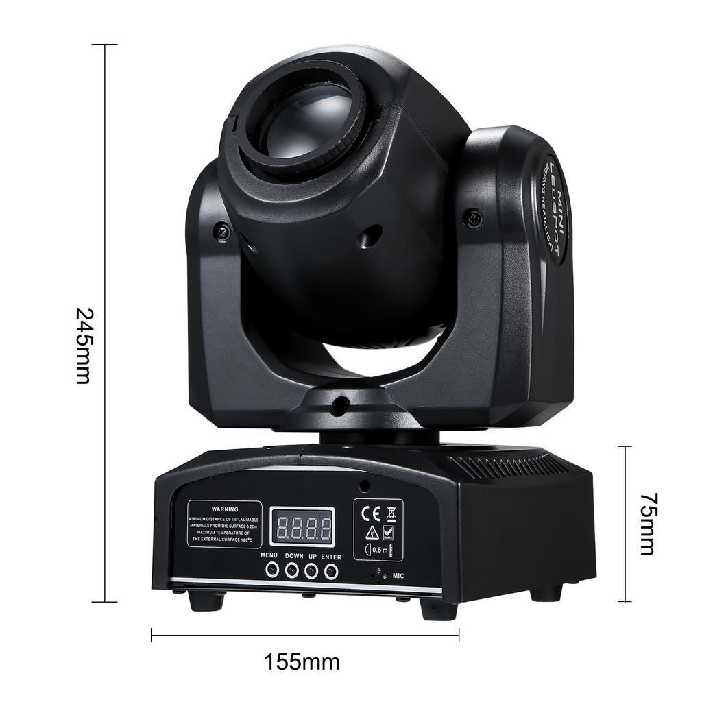 DMX-512 Мини-светильник с вращающейся головой, 8 цветов, меняющиеся светодиоды, сценический свет с автоматическими фигурами