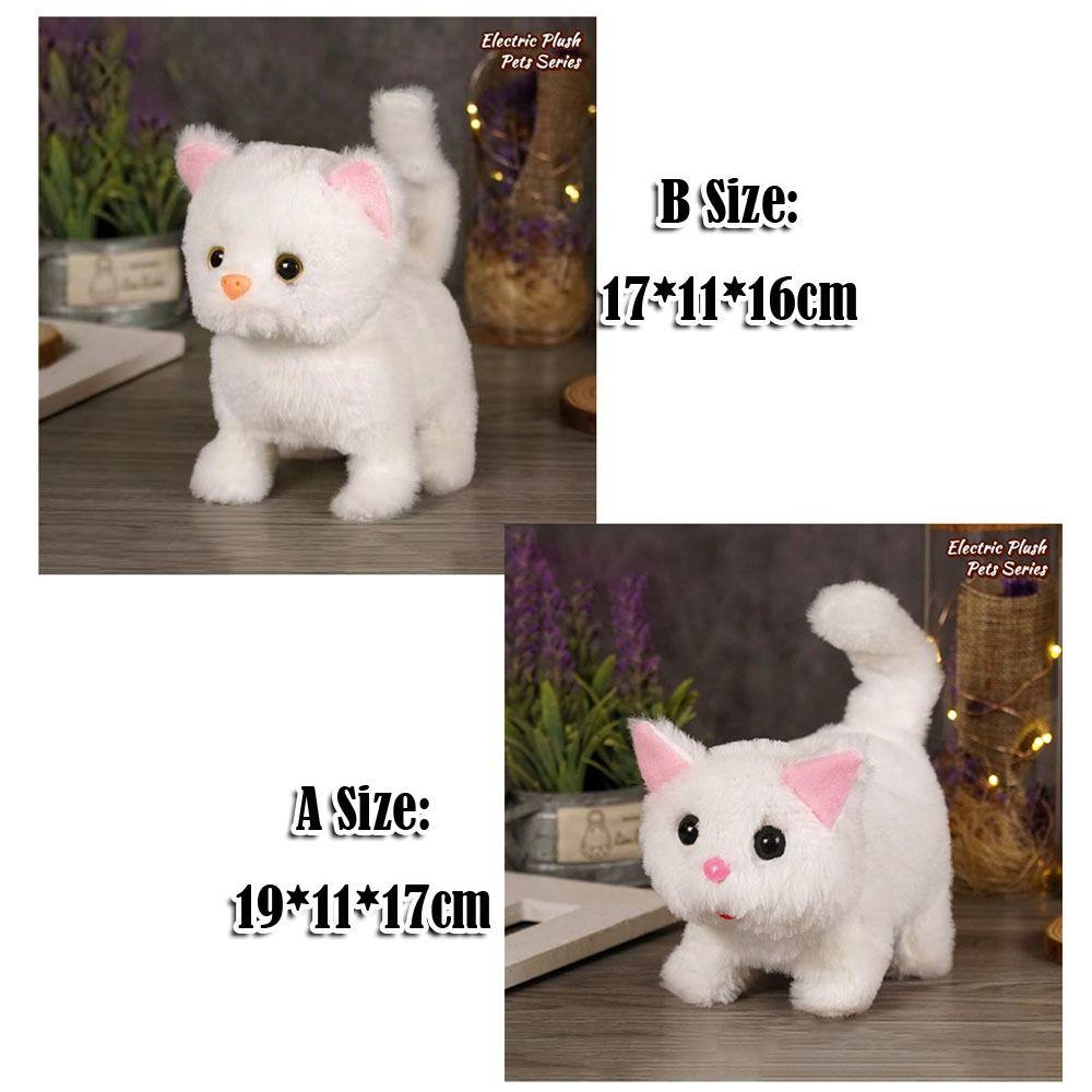 Simulated Plush Electric Cat Toy Makes You Happy Kitten Plush Toy For Kids Birthday Gift