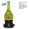 Lighted Glitter Lamp Halloween Witch Brew Light Gothic Bottle with LED Mood Lighting Green Glow Spooky Apothecary Tabletop Decoration for