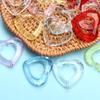 Hanmade DIY Accessories For Jewelry Making Loose Beads Candy Color Acrylic Hollow Heart Beads 20pcs Handmade Supplies Crafted
