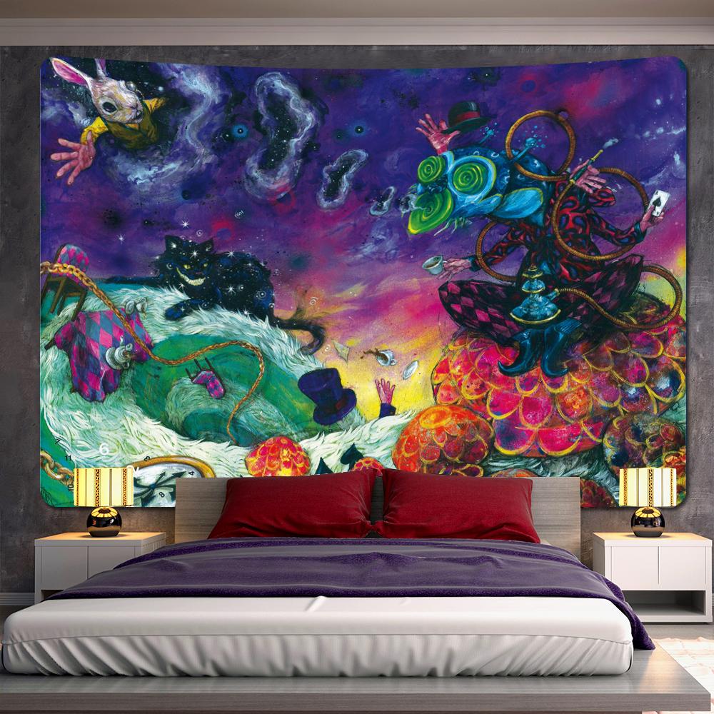 Домашний Декор Средневековый Дракон Мандала Настенный Гобелен Таро Психоделическая Сцена Печатный Хиппи Бохо Пляжное Полотенце Tapiz