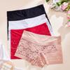 Ladies' Panties Seamless Mid Waist Summer Underwear with Lace Thin Design Breathable Pure Cotton Interior Fashion Triangle Pants