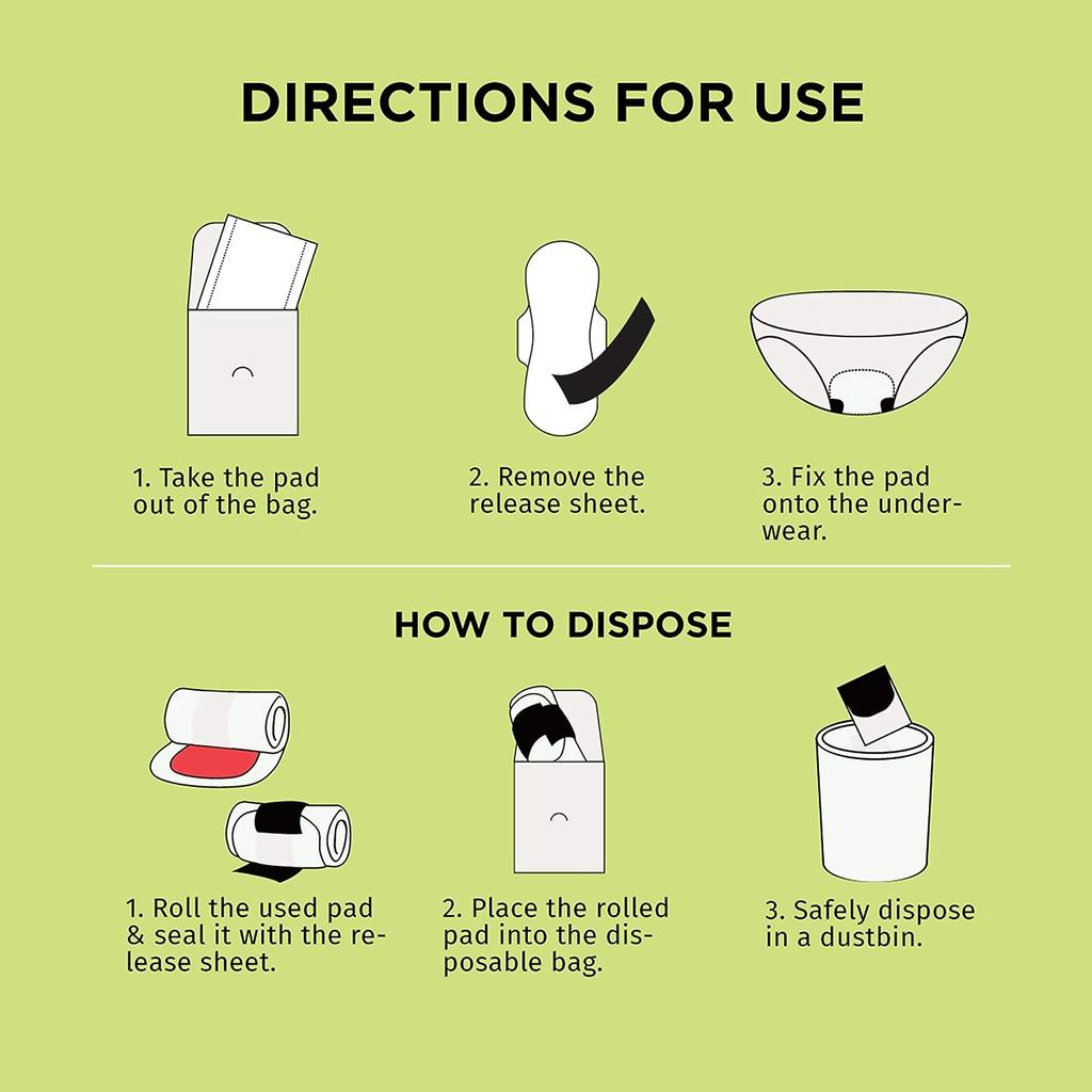 Биоразлагаемые гигиенические прокладки из органического хлопка, ночные, безопасные для кожи | Удобный и простой в использовании | Упаковка из 10 шт.