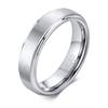 Simple Silver Size 5mm Tungsten Ring with Matte Super Hard Men's Ring, 23, Texture,