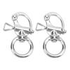 2pcs Snap Hook Stainless Steel Revolving EyeShaped HandPulled Spring Sailboat Marine Hardware(76mm )