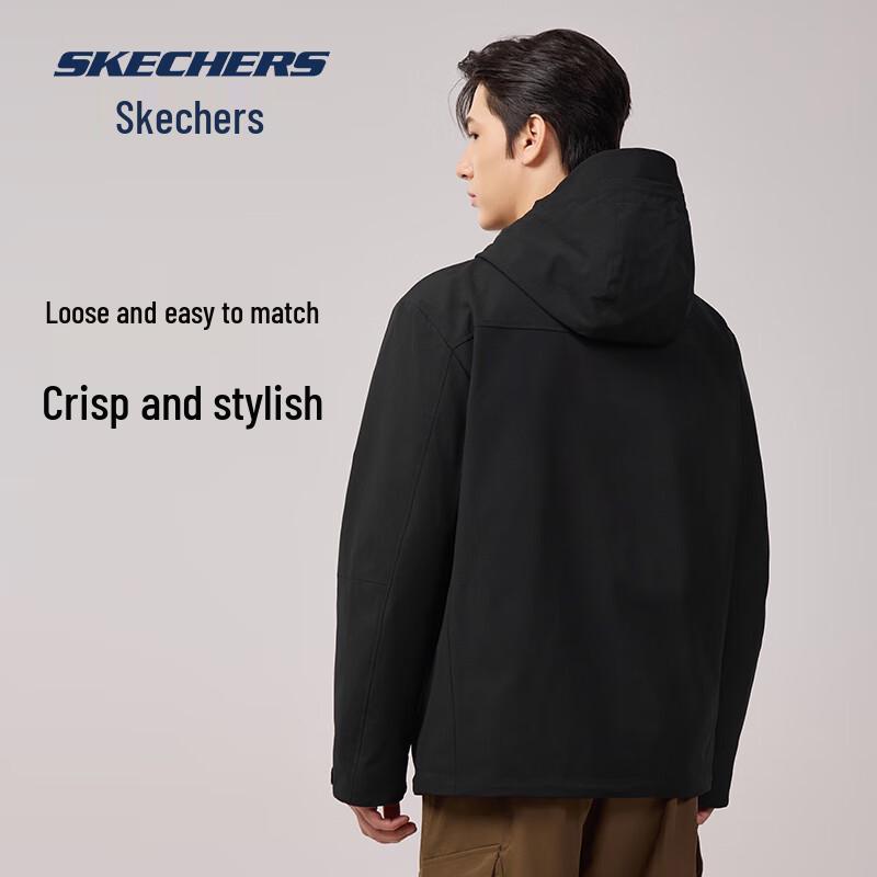 Skechers Мужская утепленная теплая куртка-спецодежда с капюшоном