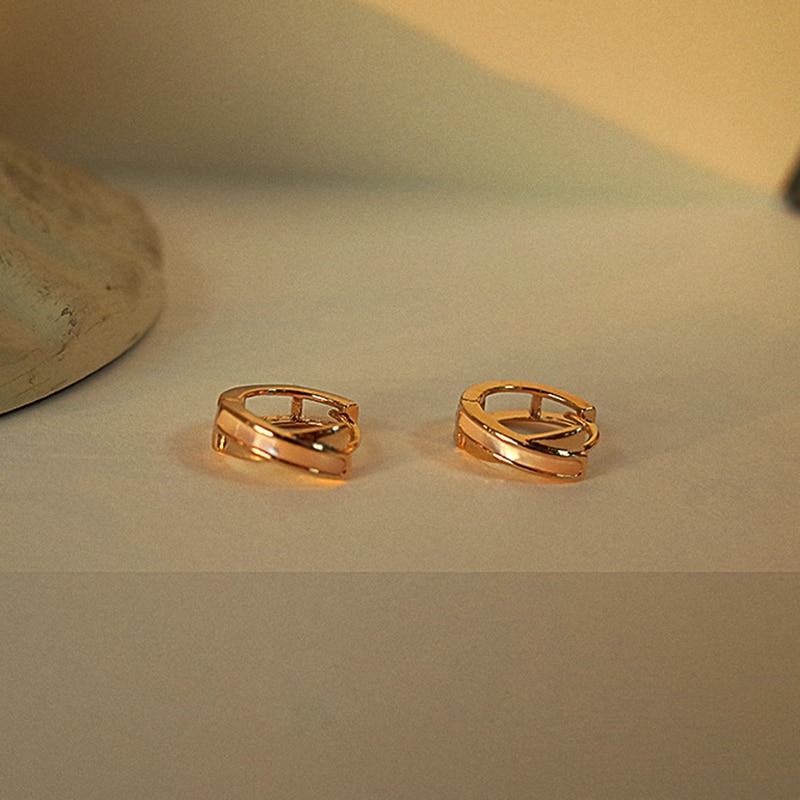 Трендовые серьги-кольца с ракушкой фритиллярии в форме креста для женщин, корейская модная бижутерия, подарок KTJ