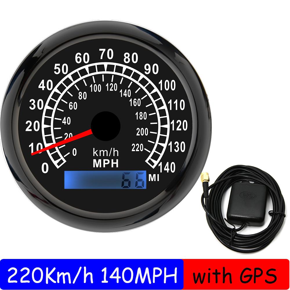 ZMFJH 85MM GPS Спидометр с GPS Антенной 0-220КМ/Ч, 0-140М/Ч Измеритель Скорости для Морской Лодки Яхты Автомобиля 12В24В