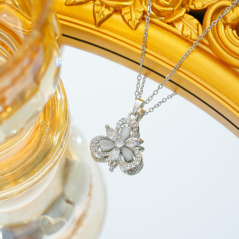 Кошачий глаз циркон лаванда женское простое модное нишевое дизайнерское ожерелье ювелирные изделия для женщин