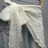French-Style Retro Lace Triangle Scarf Belt with Tassel Waist Cincher Accessories
