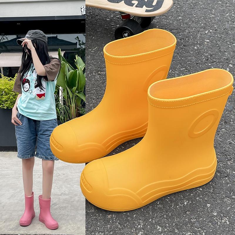 Fashion rain shoes women's simple short rain boots summer waterproof and non-slip rain shoes rubber shoes
