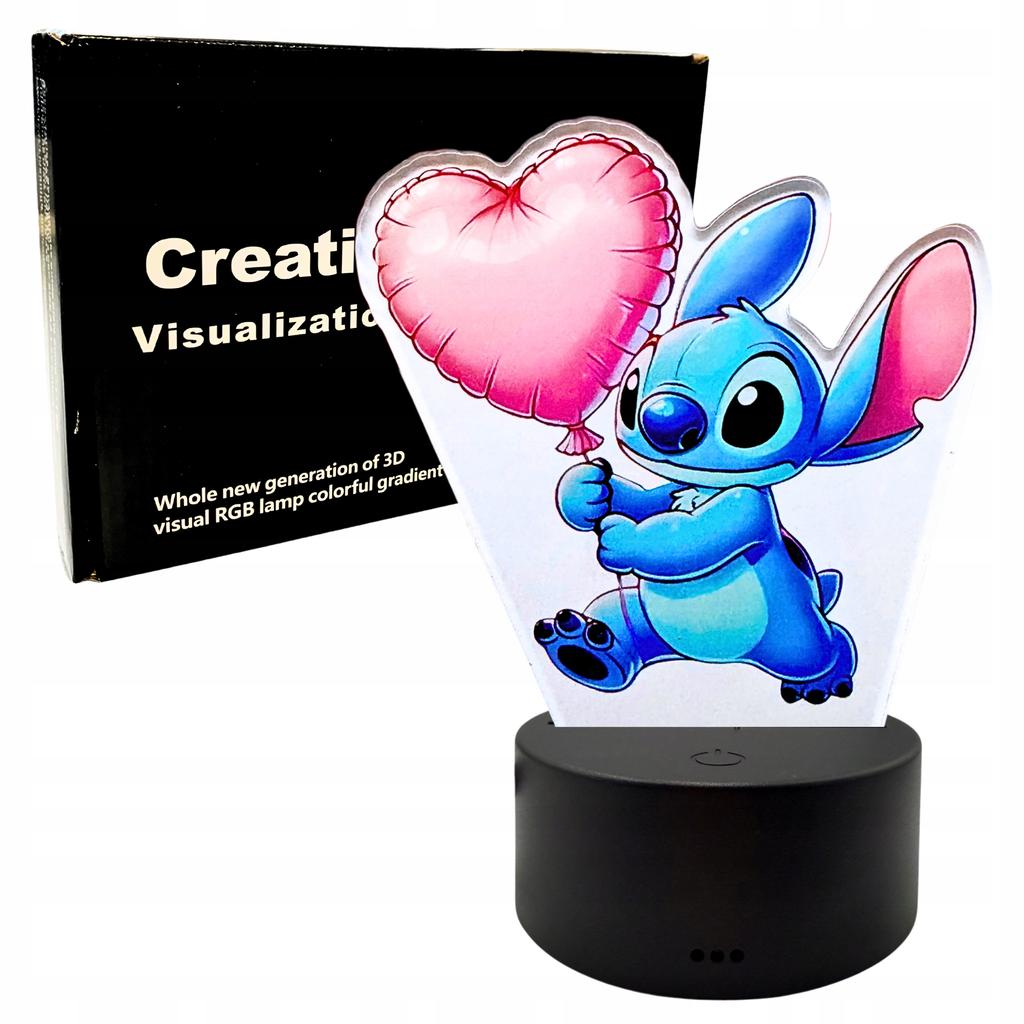 Lilo And Stitch 3D Led Desk Night Light For Kids Gift + Remote Control