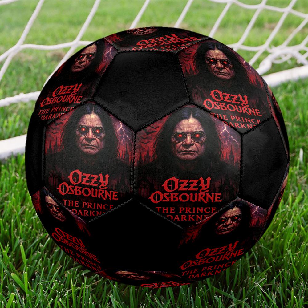 Ozzy Osbourne Indoor Soccer Ball Colorful Machine Stitched PVC Size 5 Team Training Competition Ready Durable High-Bounce Cool Sports Gift