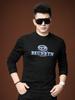 European Trendy Brand Long-Sleeve T-Shirt for Men with Letter Print, 2025 Autumn New Style, Half-High Collar Base Shirt, Autumn Top