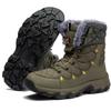 NEARDREAM Winter Snow Boots with Fleece Thick Army Size Women's Lining, High-Top Design, Lightweight, Non-Slip, Sole, Warm, Green, 23.0