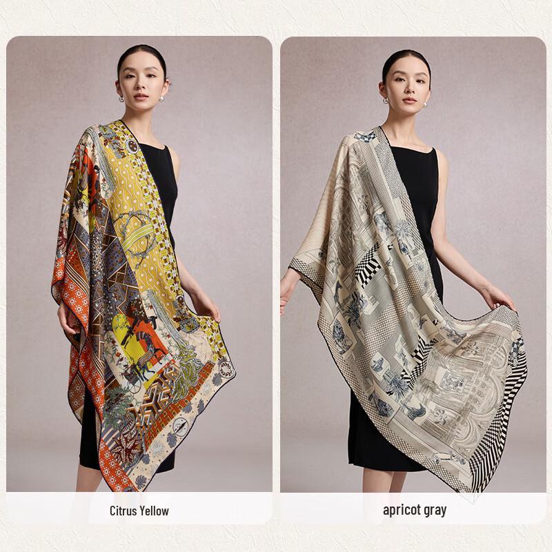 Shanghai Story Autumn/Winter Silk Wool Blend Scarf