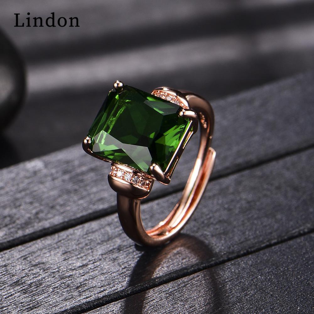 Классическое кольцо Lindon из медного сплава с цирконием, женские ювелирные изделия, свадебный подарок для вечеринки