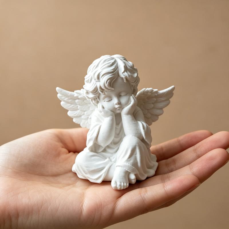 3D-печатная статуэтка маленького ангела, украшение в богемном стиле для дома, спальни, рабочего стола, вечеринки, украшение стола