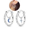 Серьги-сердечки из стерлингового серебра 925 пробы, серьги-кольца с подвесками для женщин и девочек, серьги-гвоздики, ювелирные украшения, подарки
