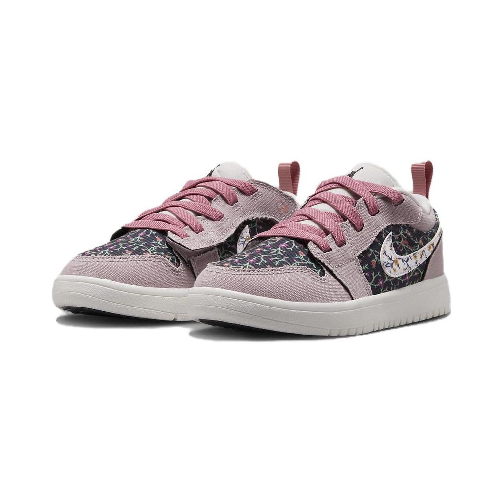 Детские кроссовки Air Jordan 1 Low ALT SE PS с цветочным принтом фиолетовый платиново-фиолетовый антрацит FJ3446-001
