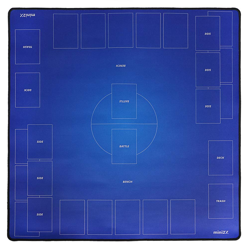 TCG Rubber Playmat Battlefield Full Size 6060cm Storage Bag Fully Sewn Specifications Simple Design Card Supplies