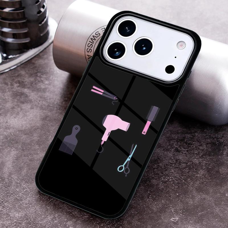 Инструменты парикмахера прическа Чехол для телефона для iPhone 17 16 15 Pro Max Air 14 13 12 11 Plus Ударопрочный чехол