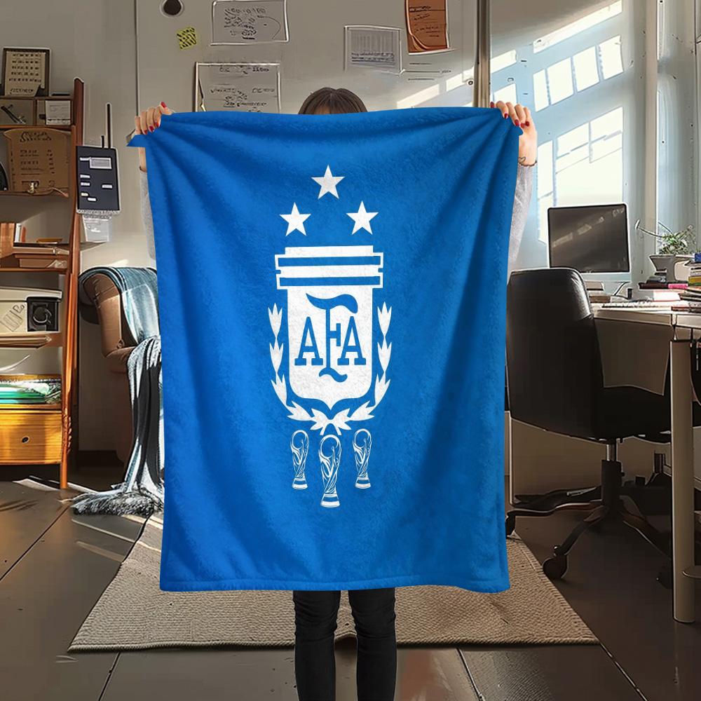 La Albiceleste Flannel Blanket, High quality Comfortable for All Seasons, Home Decor, Warmth and Comfort