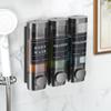 Диспенсер для шампуня для душевой стены, камера, многоразовая бутылка для жидкого мыла, контейнеры для ванной комнаты, прозрачный, 3 камеры