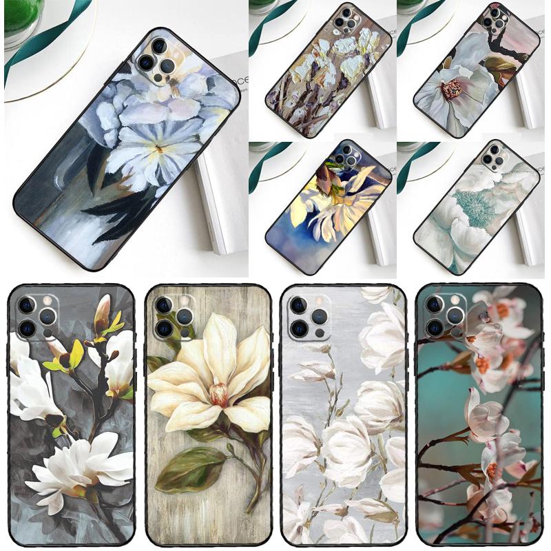 3D Чехол с цветочным рельефом для iPhone 16 Pro Max 11 13 14 15 Pro Max 12 Mini XR 16 15 Plus 16e Задняя крышка