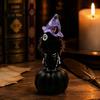 Праздничный Декор Витрины Хэллоуин Тыква Шляпа Ведьмы Черный Кот Украшение, Смола Настольный Скелет Очаровательная Настольная Фигурка-Украшение, Креативный Мультяшный