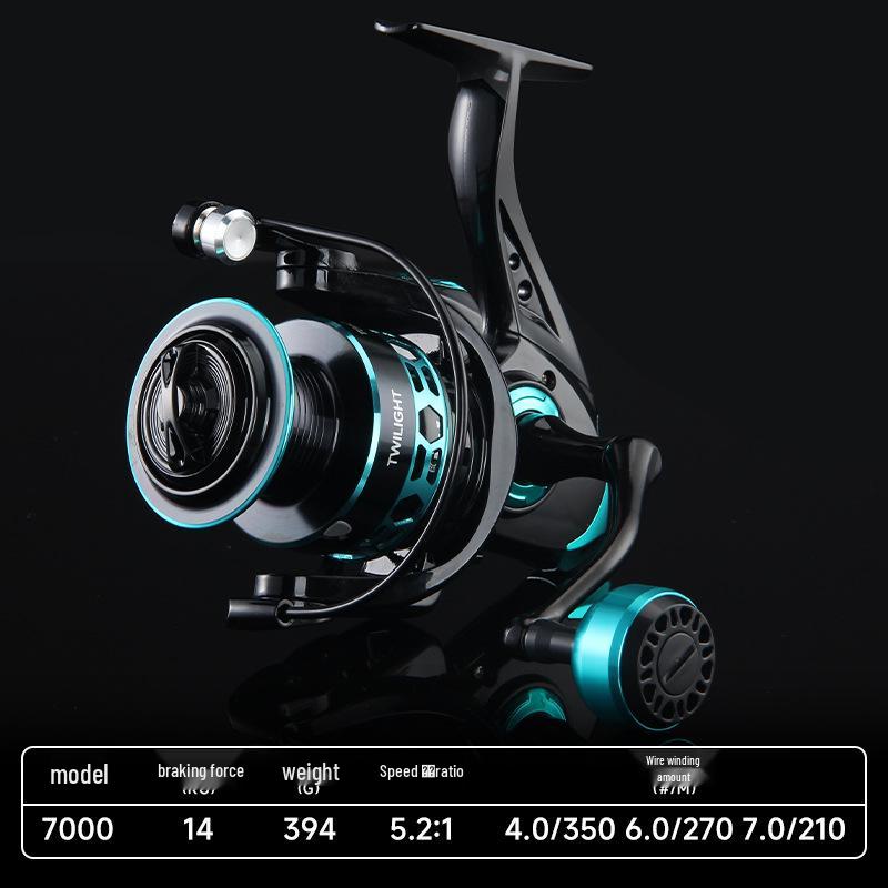 Катушка спиннинговая Haotun Zero-Gap с двойной рукояткой: 5,2:1 Дальний заброс, Ловля кальмара и микрообъектов.