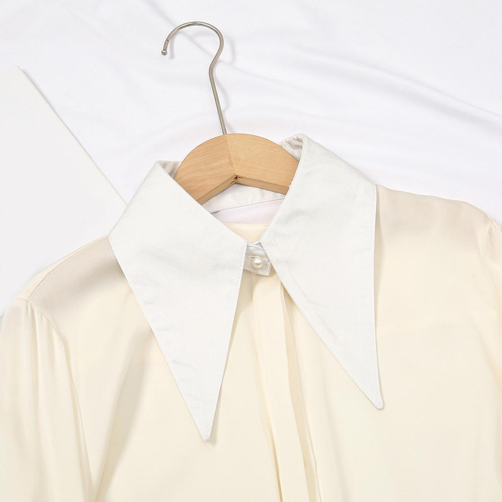 Insert Casual Shawl Collar Elegant Sweet False Collar Half Shirt for Lady Delicate Pointed Collar Casual Insert