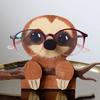 Wooden Animal Glasses Holder Handmade Carving Fox Cat Sloth Penguin Phone Eyeglass Sunglasses Display Stand Desktop Decoration Birthday Gift