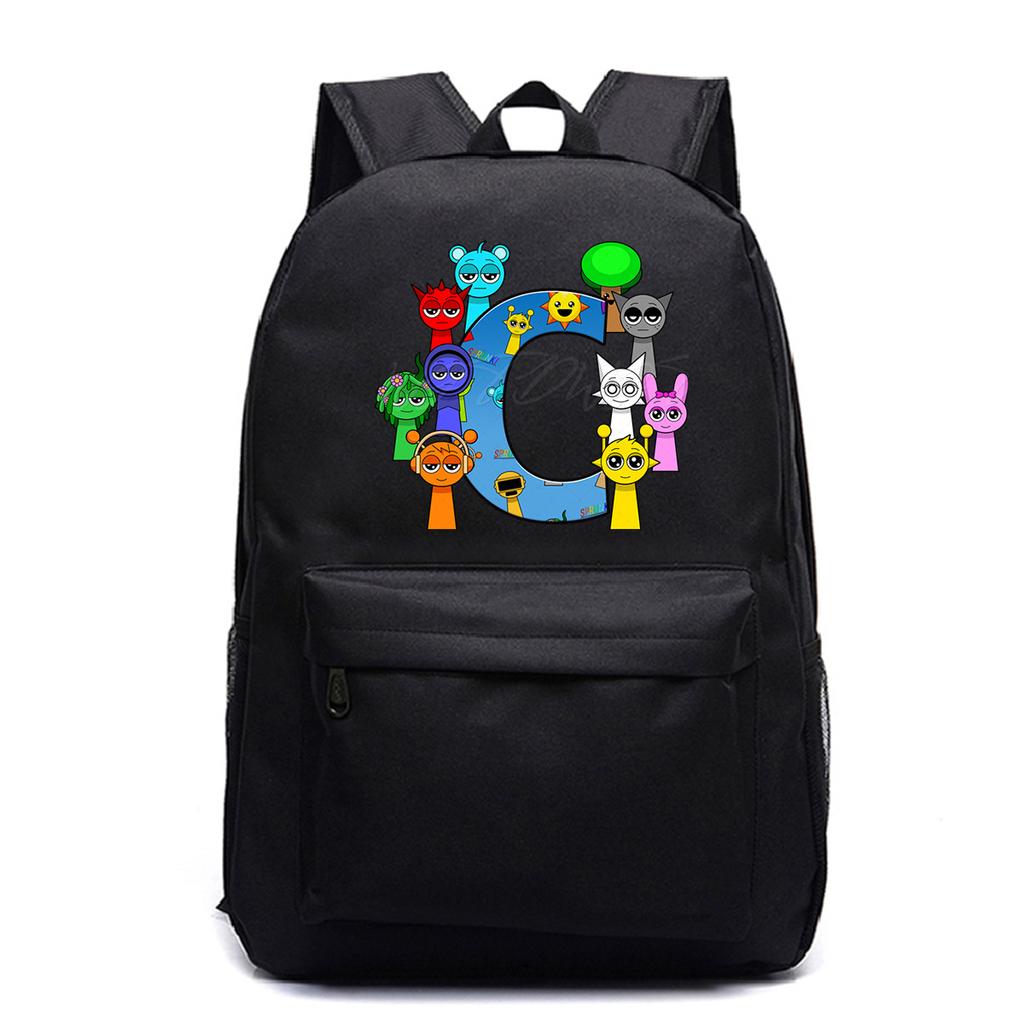 Leisure Travel Backpack Rhythm Box 26 Letter School Bag Elementary and Secondary School Students Peripheral Backpack Trend